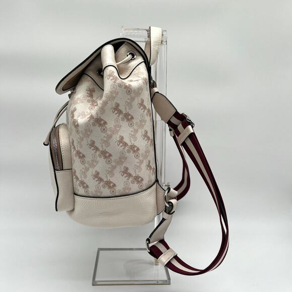 Coach Cream and Brown Backpack - Picture 7 of 14